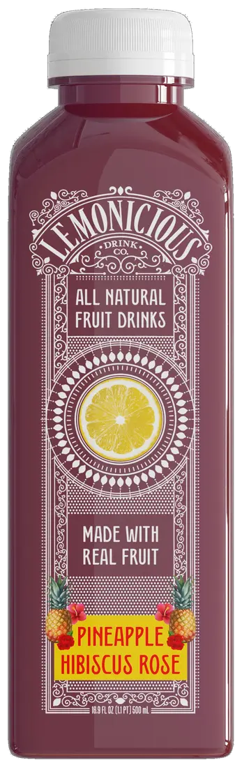 Lemonicious Pineapple Hibiscus Rose bottle