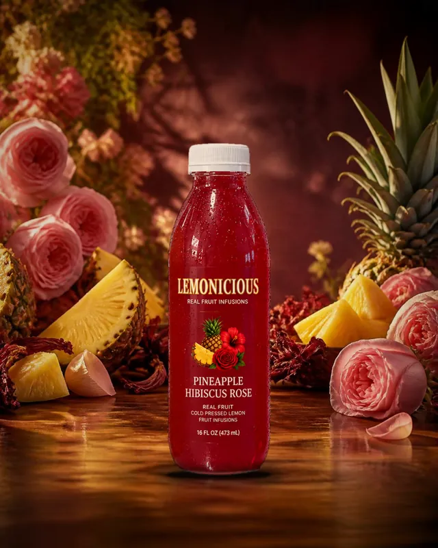 Pineapple Hibiscus Rose bottle
